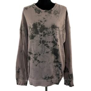 Stussy Dark Tie Dye Crewneck Sweatshirt - Men's Size L